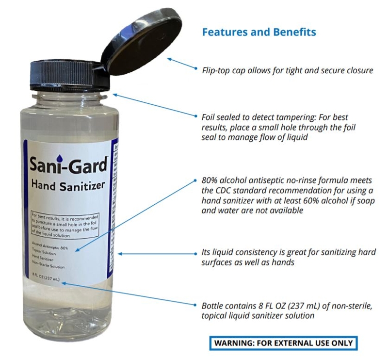 Hand Sanitizer Liquid - 8oz