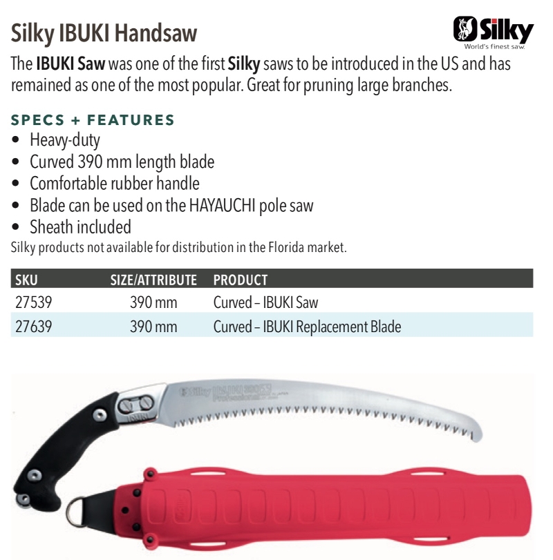 Silky IBUKI Handsaw with Scabbard